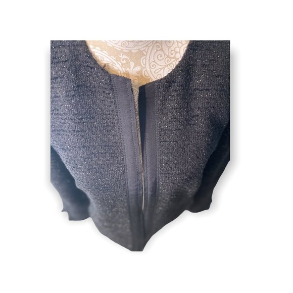 Gap women’s sparkle zip front jacket in black size small. - Picture 6 of 9